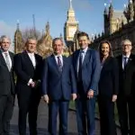 Reform MPs standing outside of Westminster