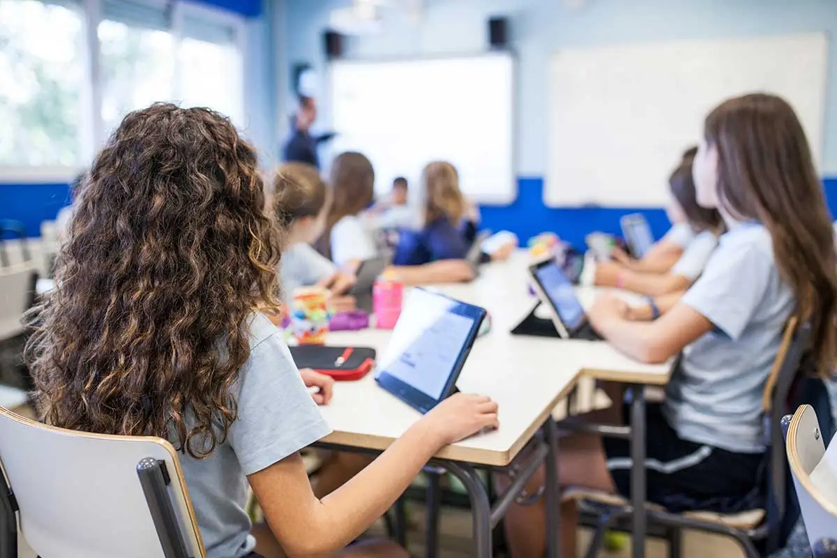 children in a classroom during a lesson