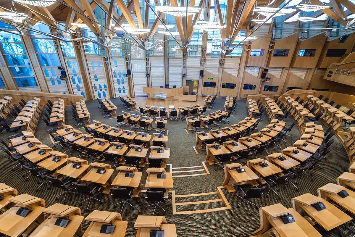 Holyrood debating chamber