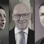 Anas Sarwar, John Swinney, Russell Findlay