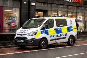 Police Scotland van parked in the street