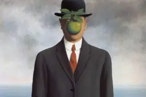 The Son of Man by the Belgian surrealist painter René Magritte