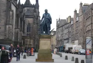 Statue of Adam Smith on the Royal Mile