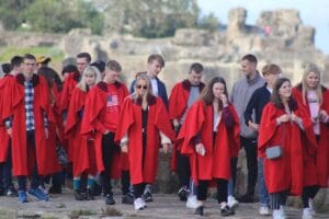 University of St Andrews students on the Pier Walk
